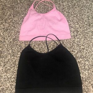 Colsie Pink and Black Tank Tops